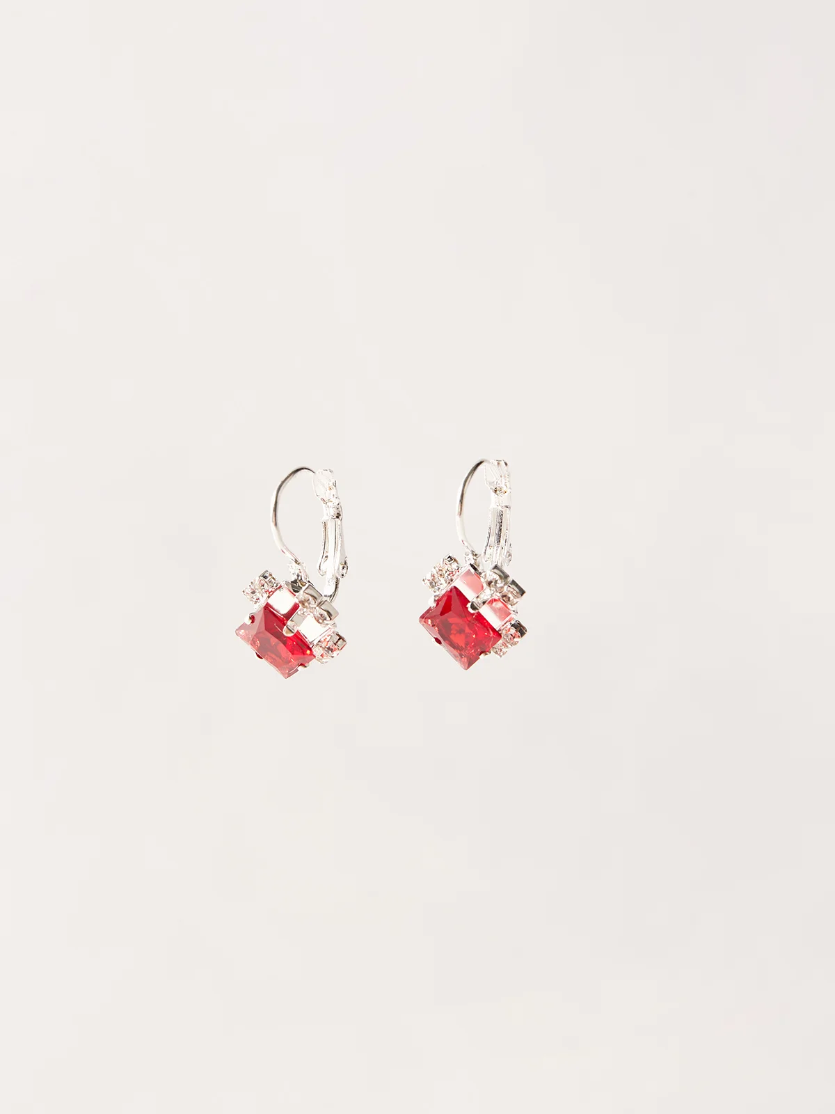 Simple Rhinestone Gem Alloy Earrings