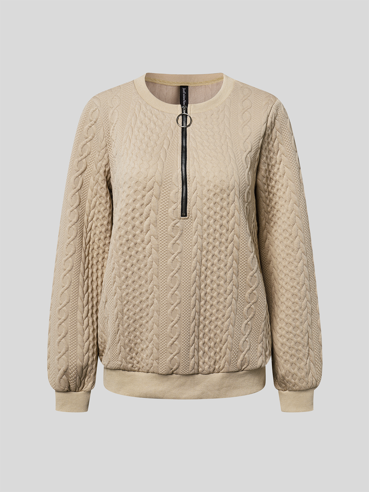 Solid Color Casual Texture Knitted Sweater