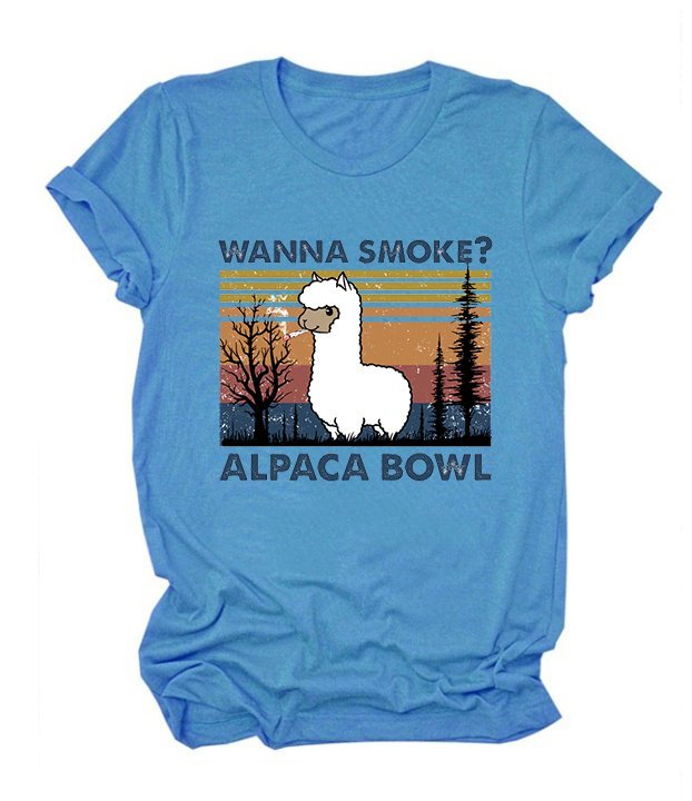 Wanna Smoke? Alpaca Bowl Graphic Tee