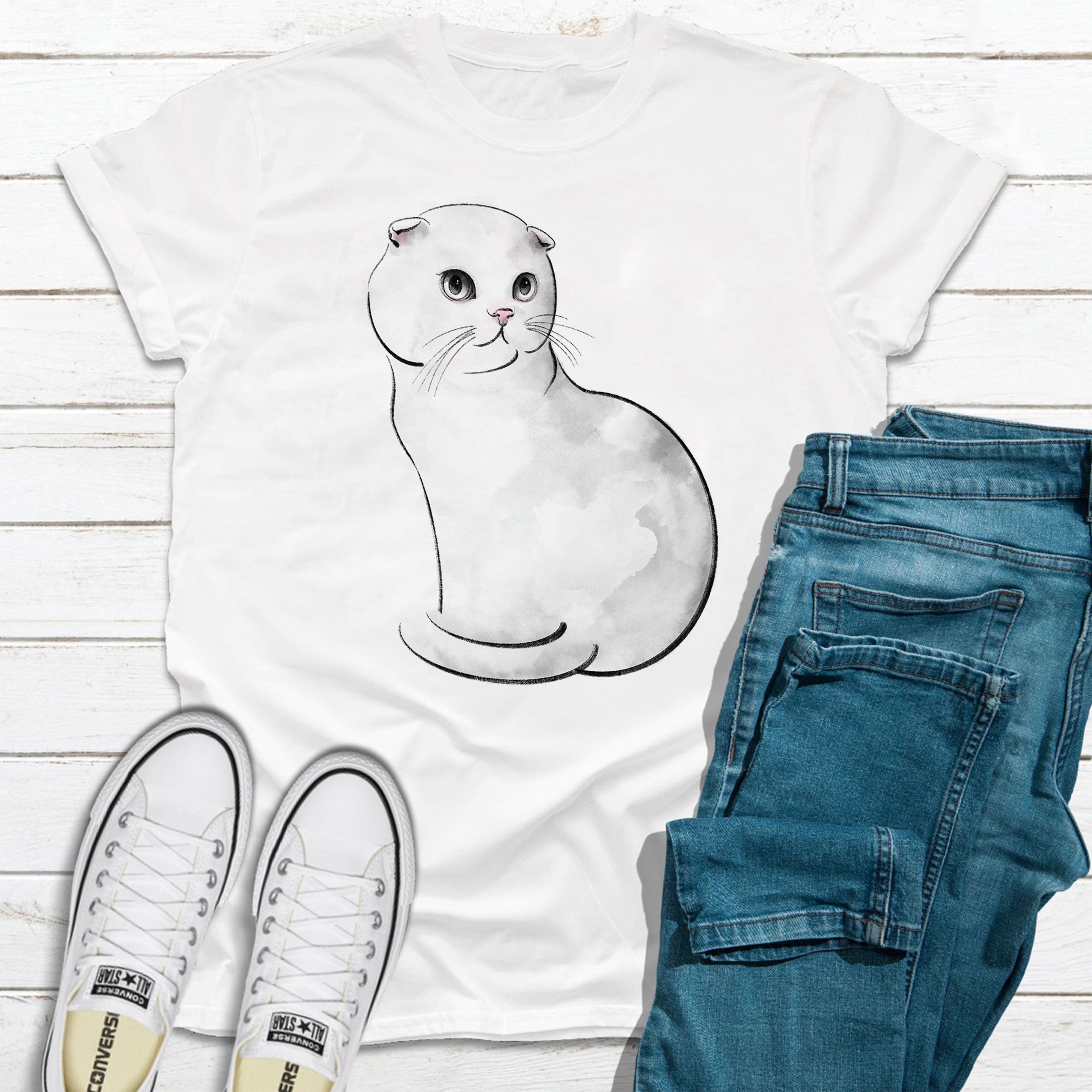 Cat Women's printed T-shirt