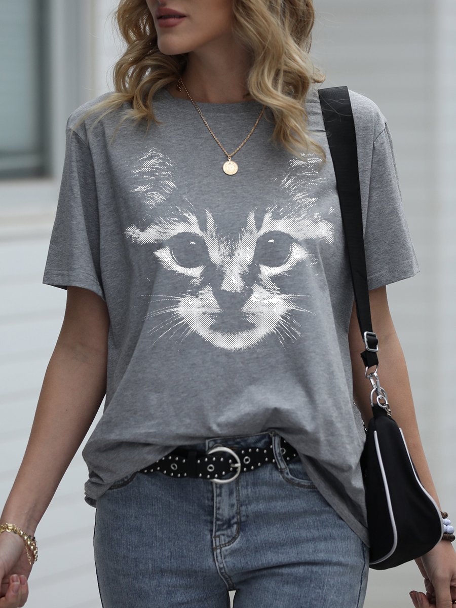 Cat Face Graphic Tee