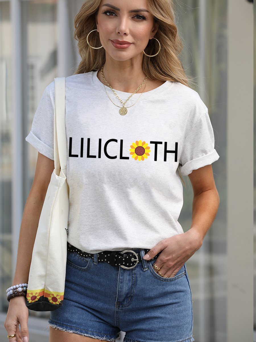 Lilicloth Cotton-Blend Short Sleeve Casual Woman Tee