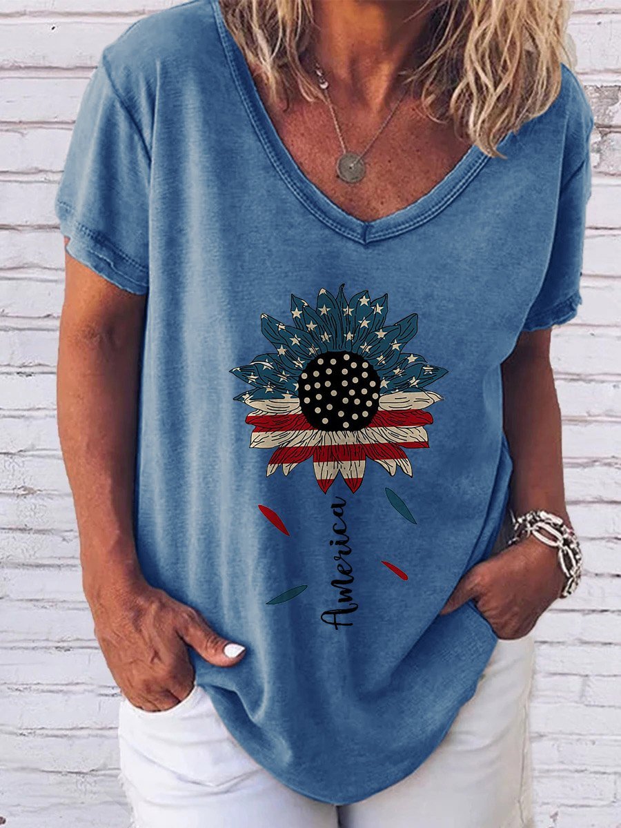 Sunflower America Independence Day Tee