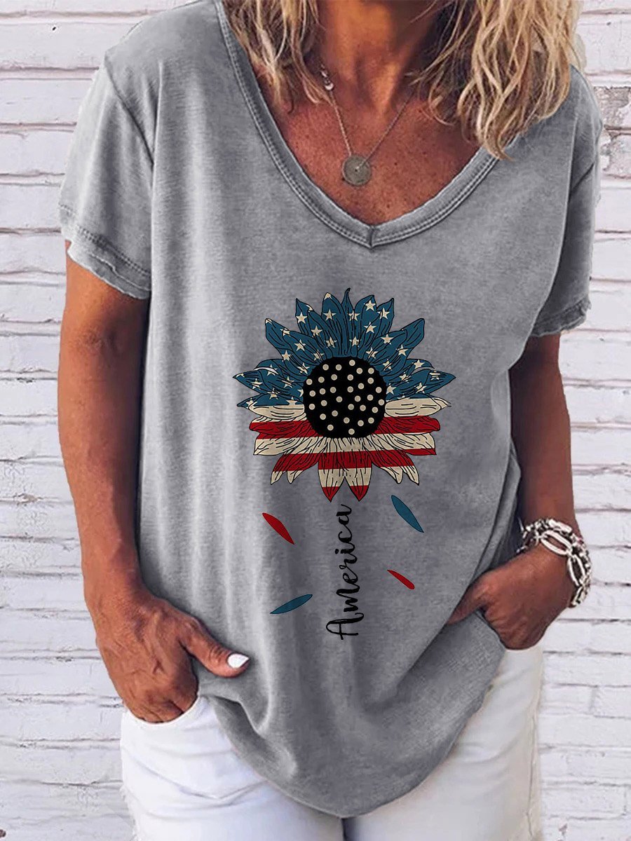 Sunflower America Independence Day Tee