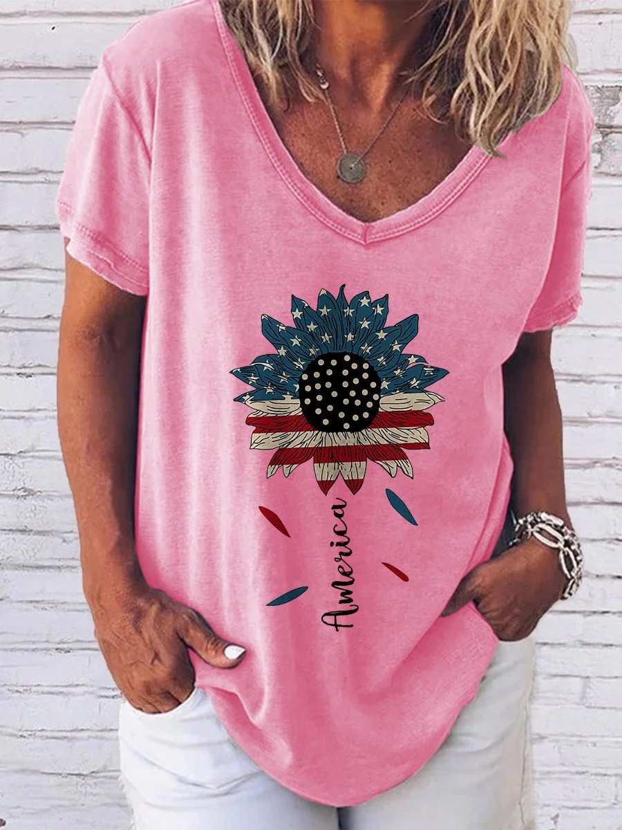 Sunflower America Independence Day Tee