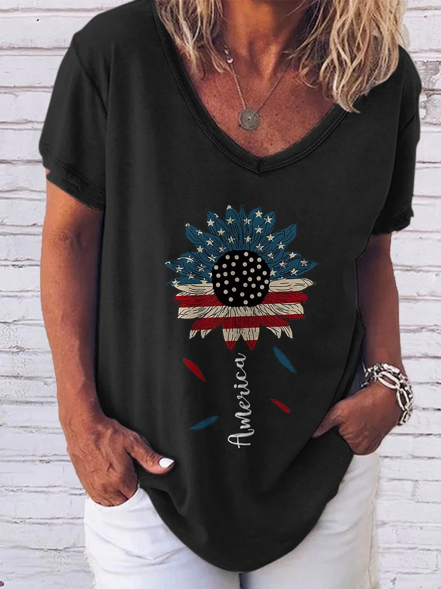 Sunflower America Independence Day Tee