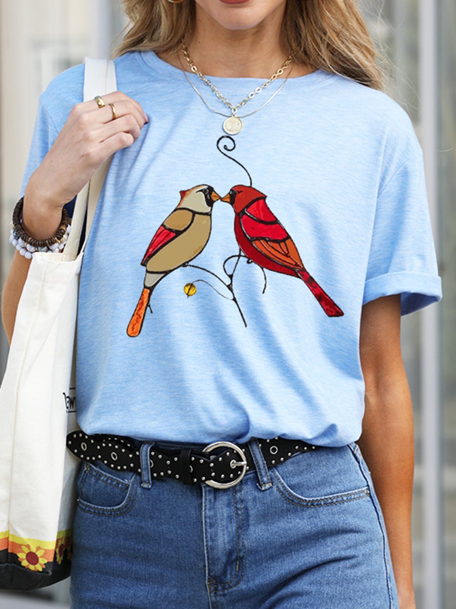 Kingfisher Multicolor Birds Graphic Tee