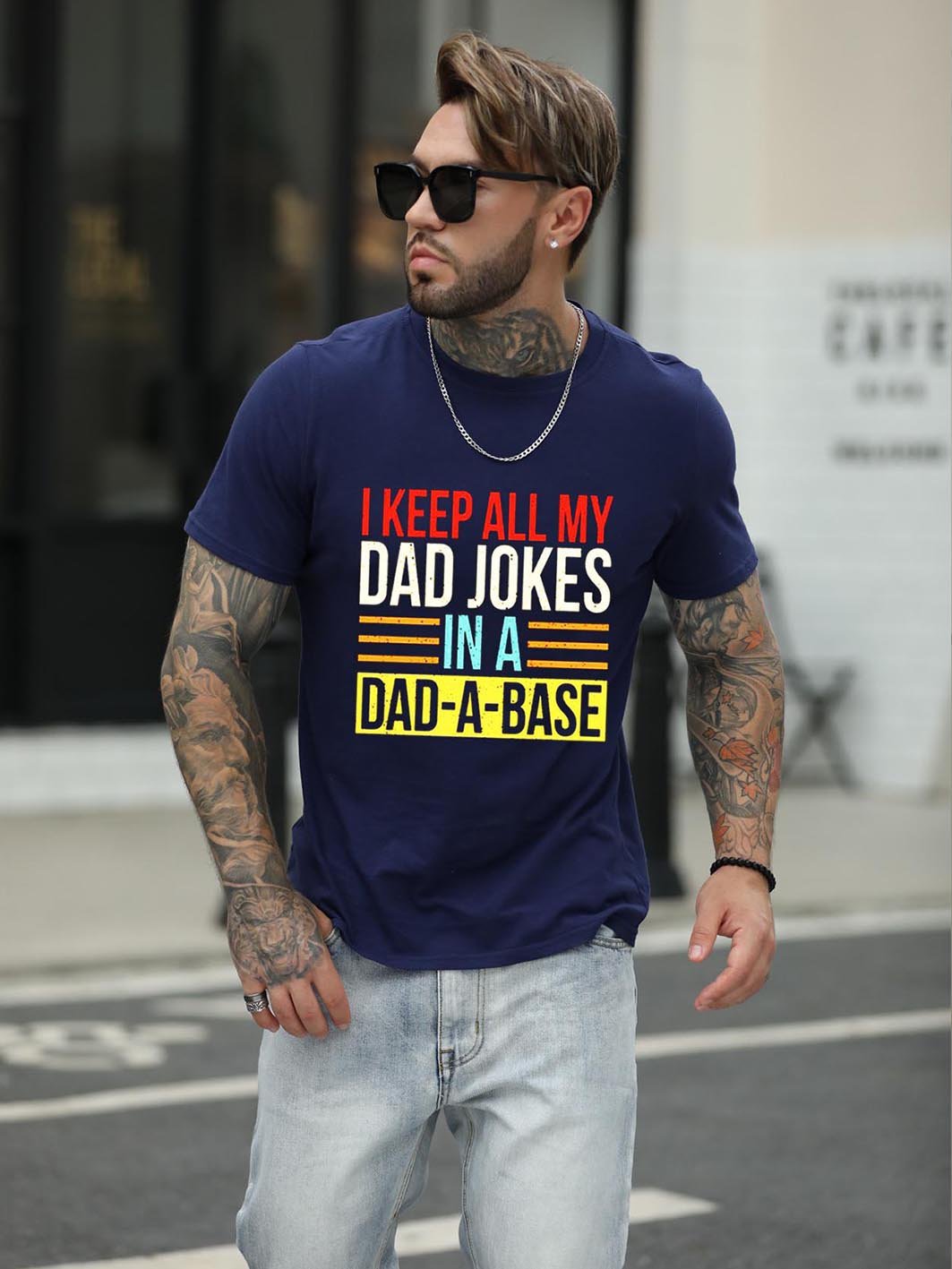 I Keep All My Dad Jokes In A Dad-a-base Shirt