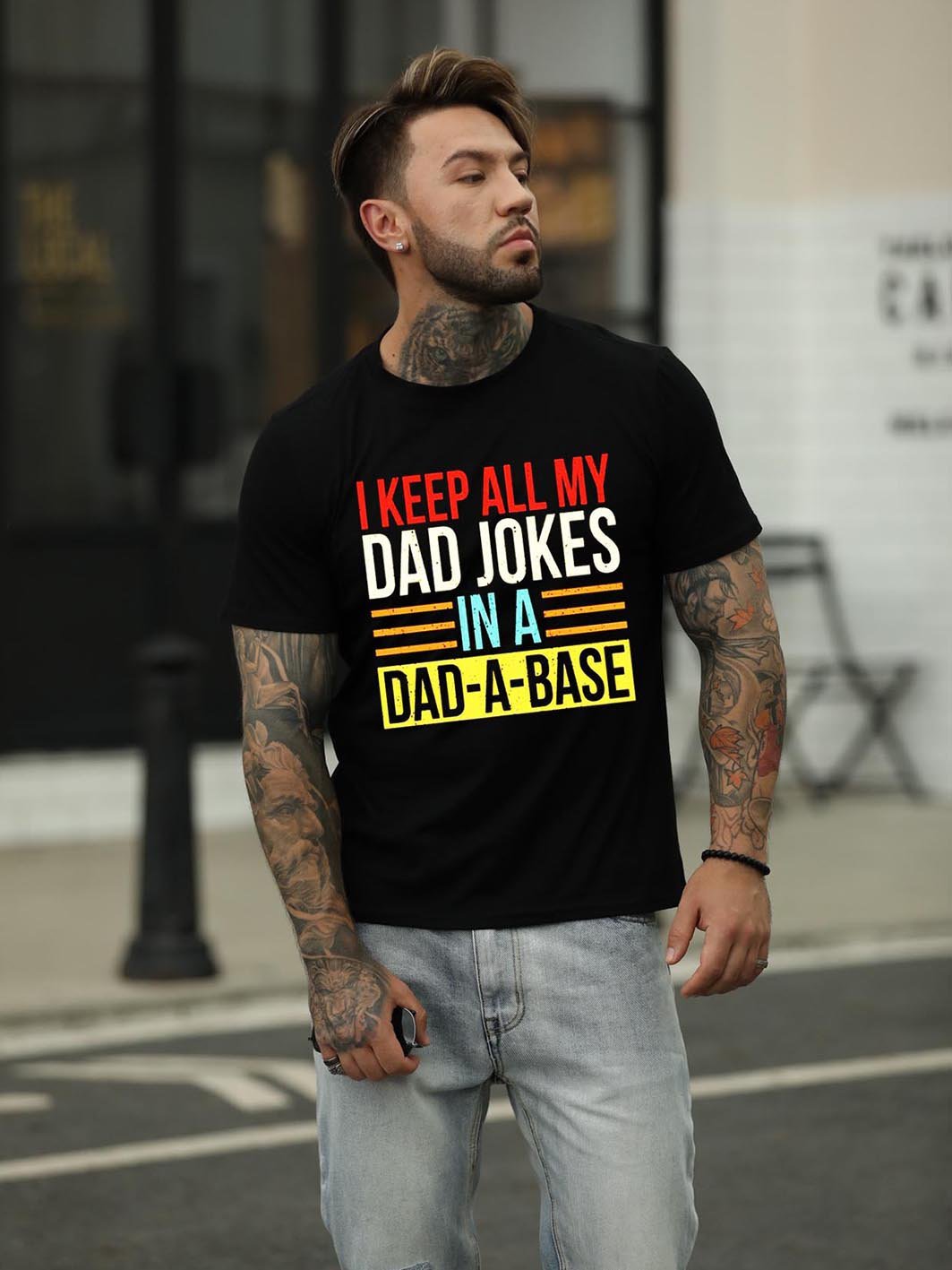 I Keep All My Dad Jokes In A Dad-a-base Shirt