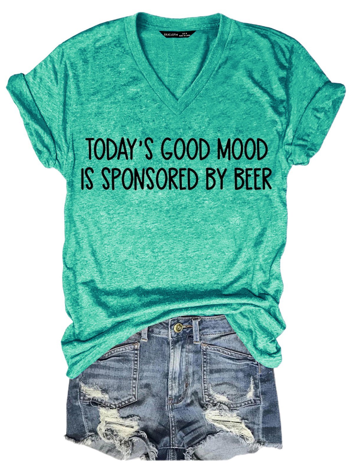 Today 's Good Mood Is Sponsored By Beer Women's T-Shirt