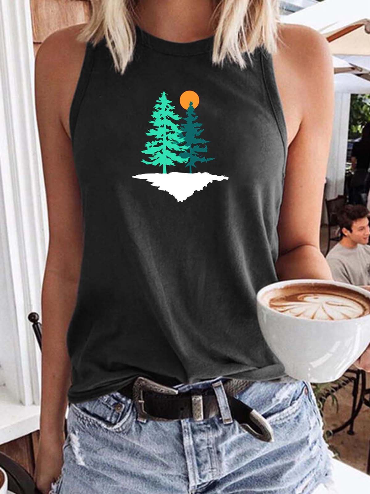 Landscape print Tank Top