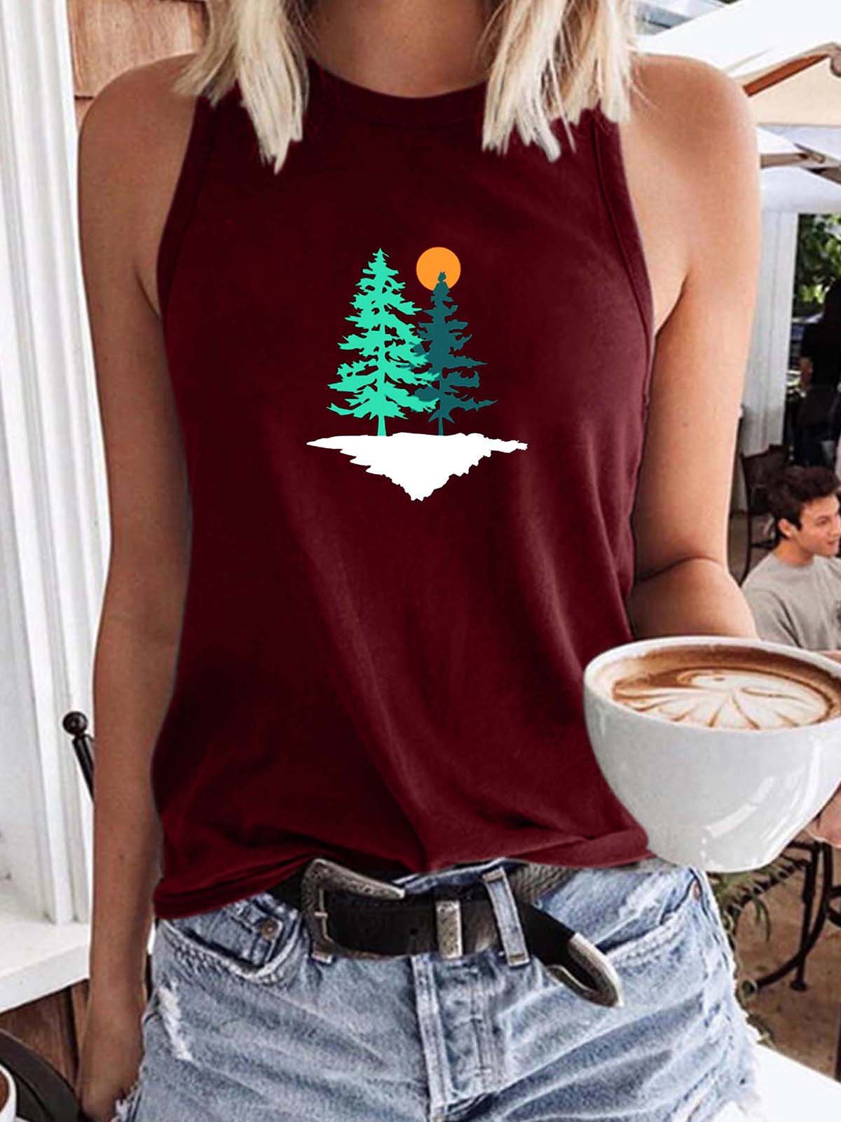 Landscape print Tank Top