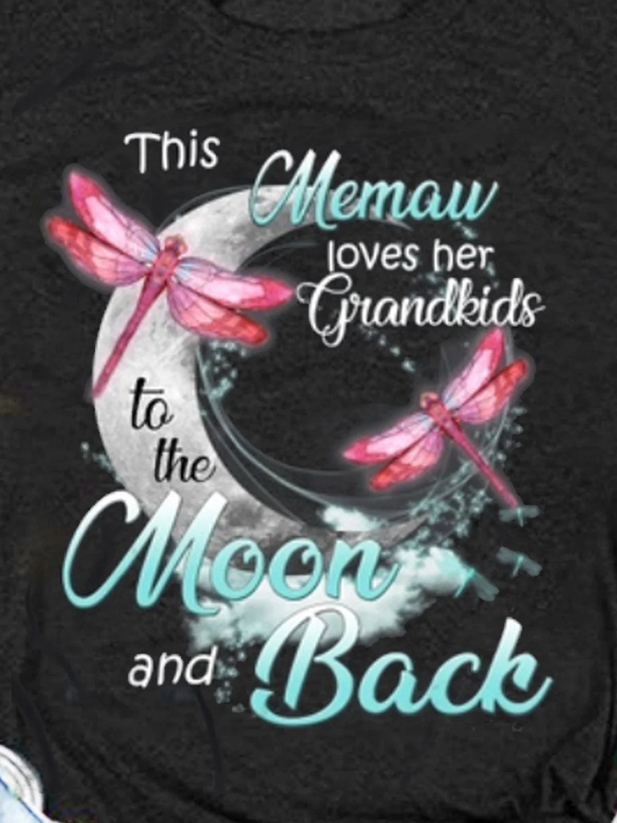 Dragonfly This Memaw Love Her Grandkids To The Moon and Back T Shirt  & Tee