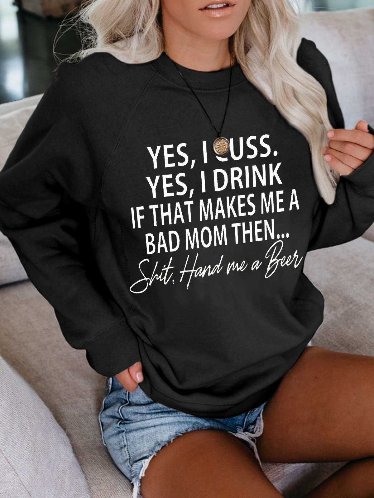 Funny Word Casual Long Sleeve Sweatshirts