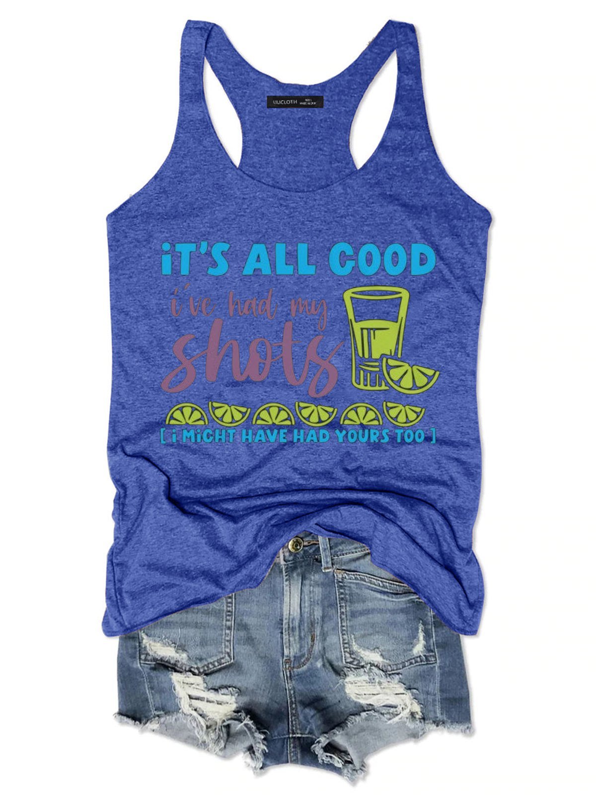 It S All Good I Ve Had My Shots Casual Cotton-Blend Tanks & Camis