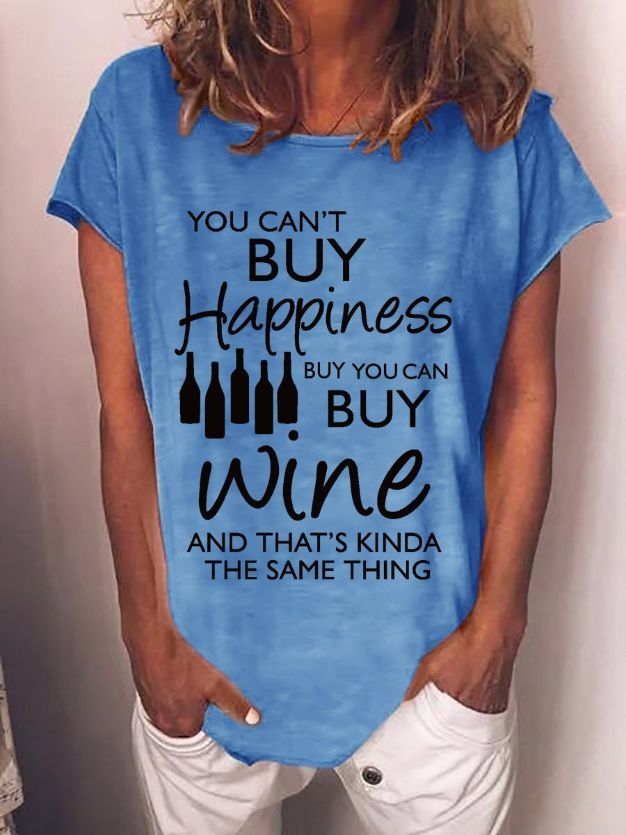 You Can't Buy Happiness But You Can Buy Wine Graphic Tee
