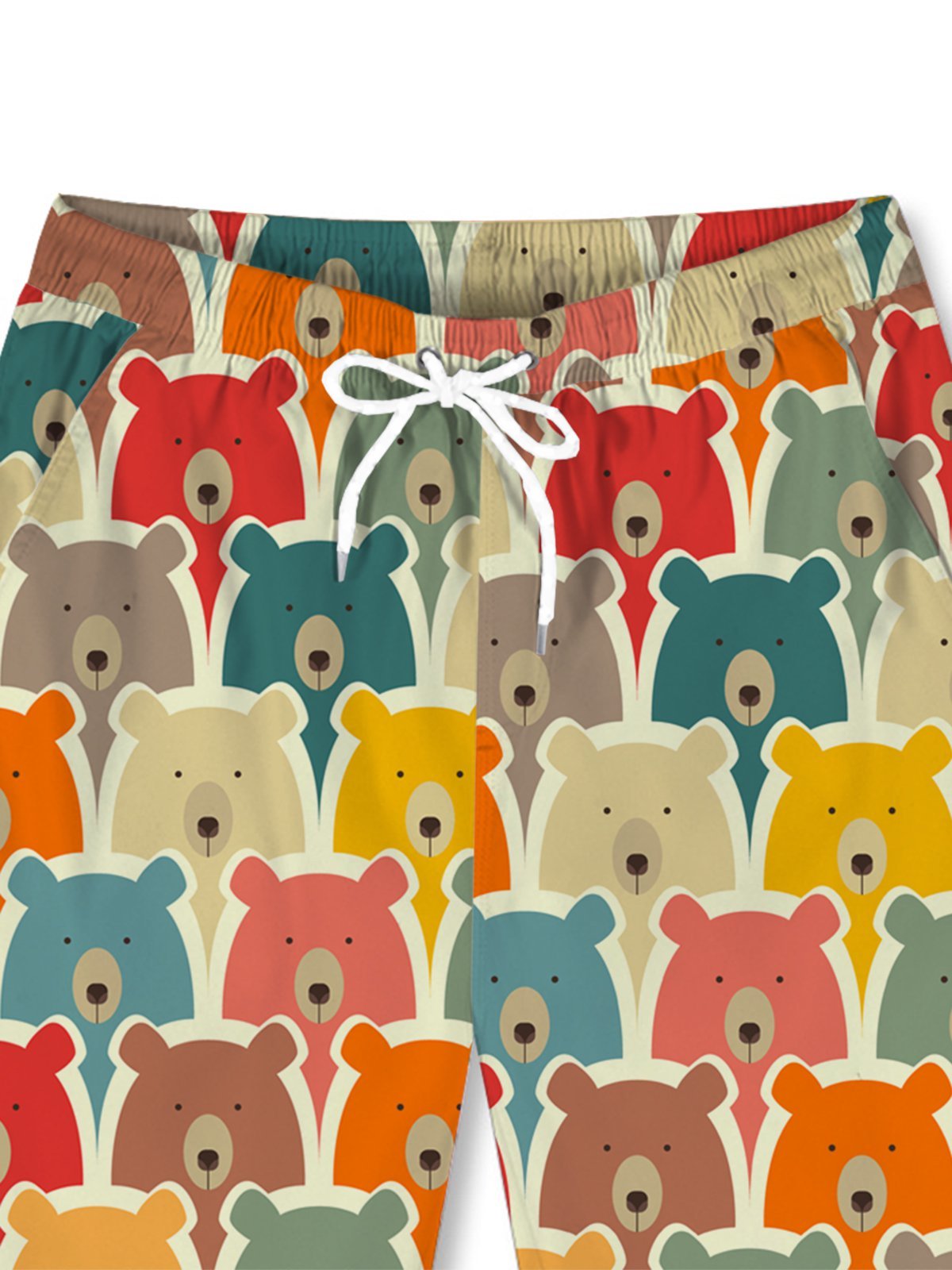 Bear Print Men's  Shorts Shorts