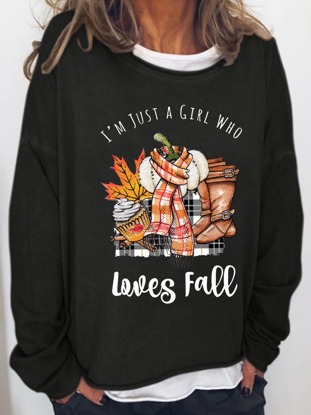 I'M Just A Girl Who Love Fall Shift Sweatshirt