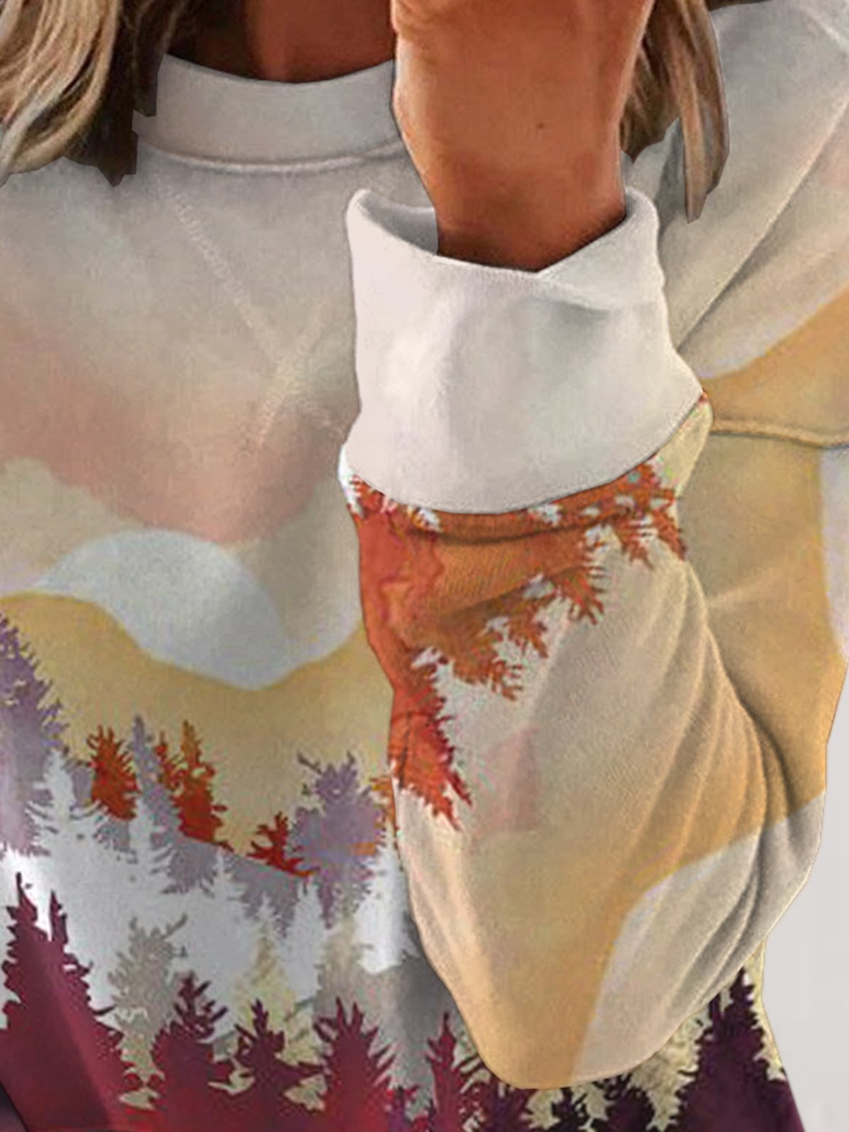 Amber Forest Casual Long Sleeve Sweatshirt