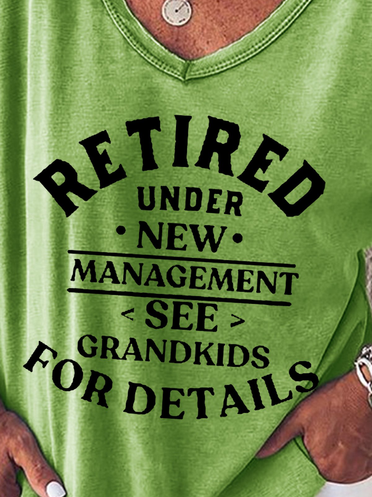 Retired Under New Management See Grandkids For Details Funny Words Shirts