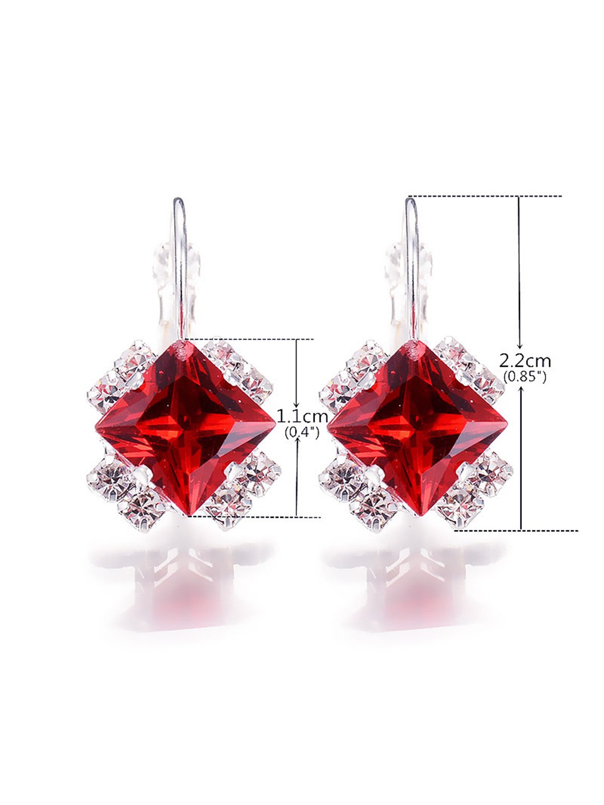 Simple Rhinestone Gem Alloy Earrings