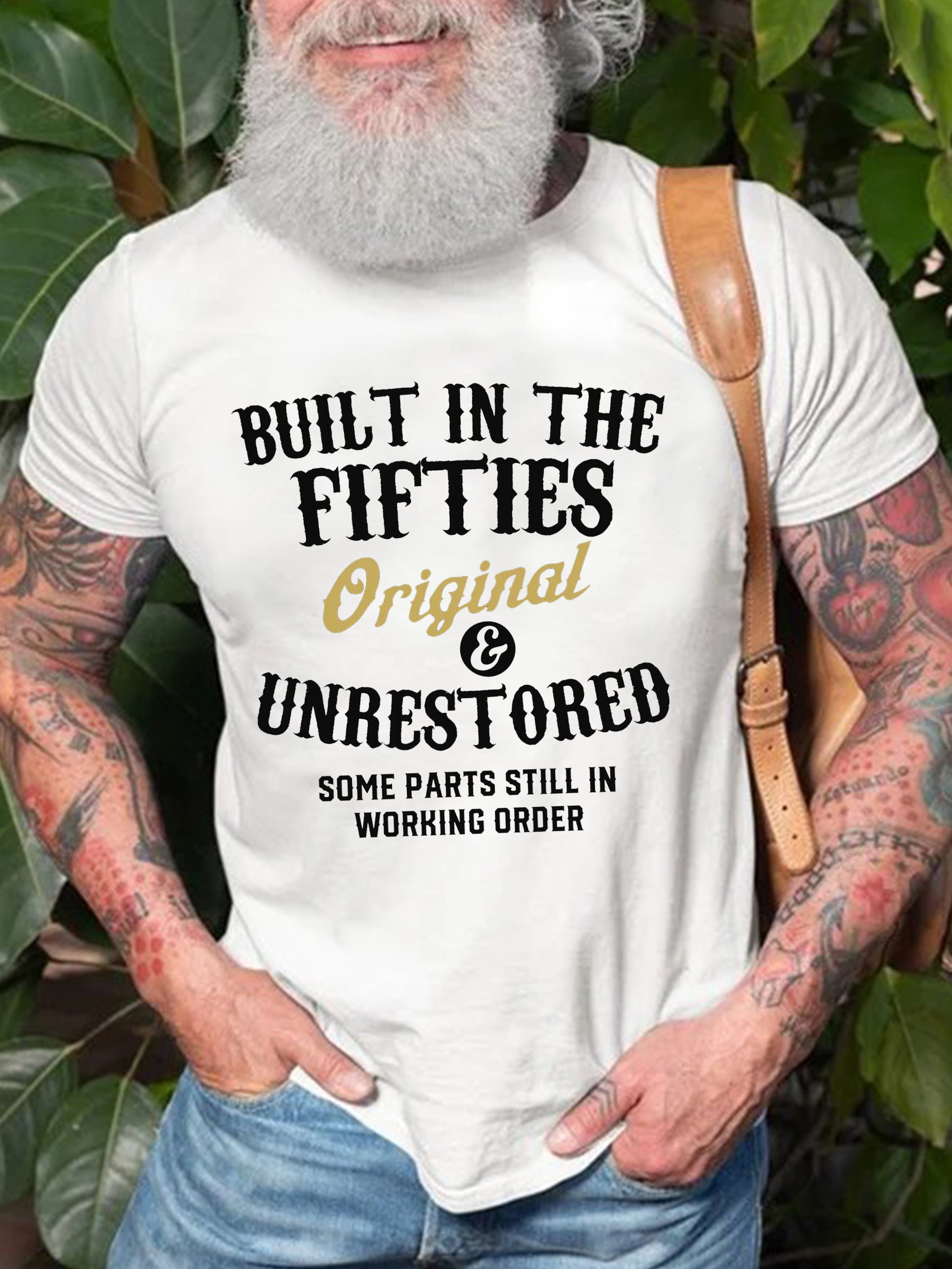 Funny Built In The Fifties Printed T-shirt for Men