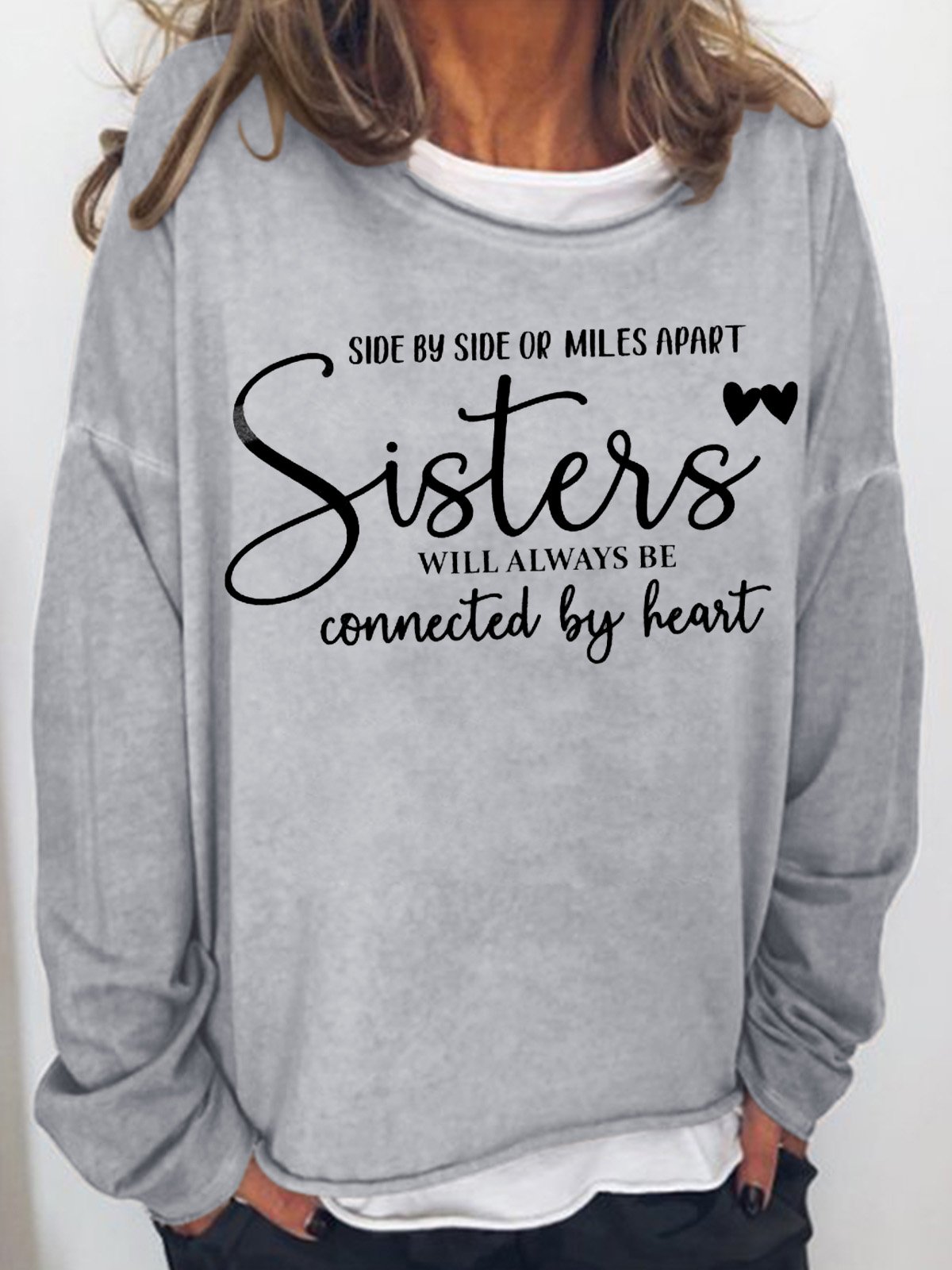 Sister Casual Letter Sweatshirts