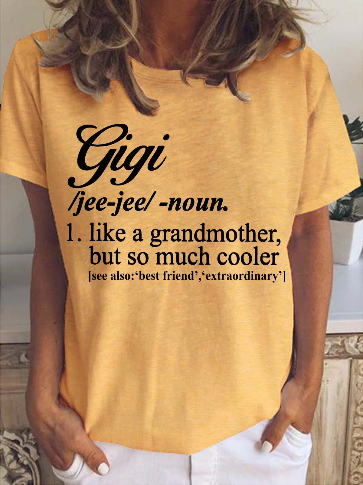 Womens' Gigi Like A Grandmother But So Much Cooler Crew Neck Casual T-shirt