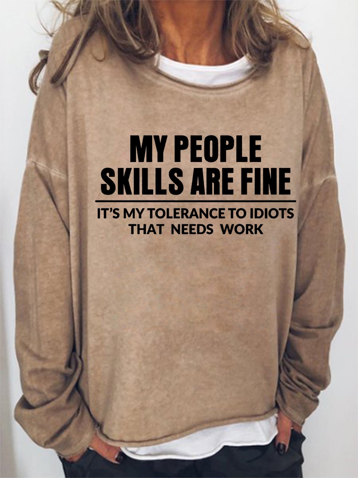 My People Skills Are Fine Letter Sweatshirts