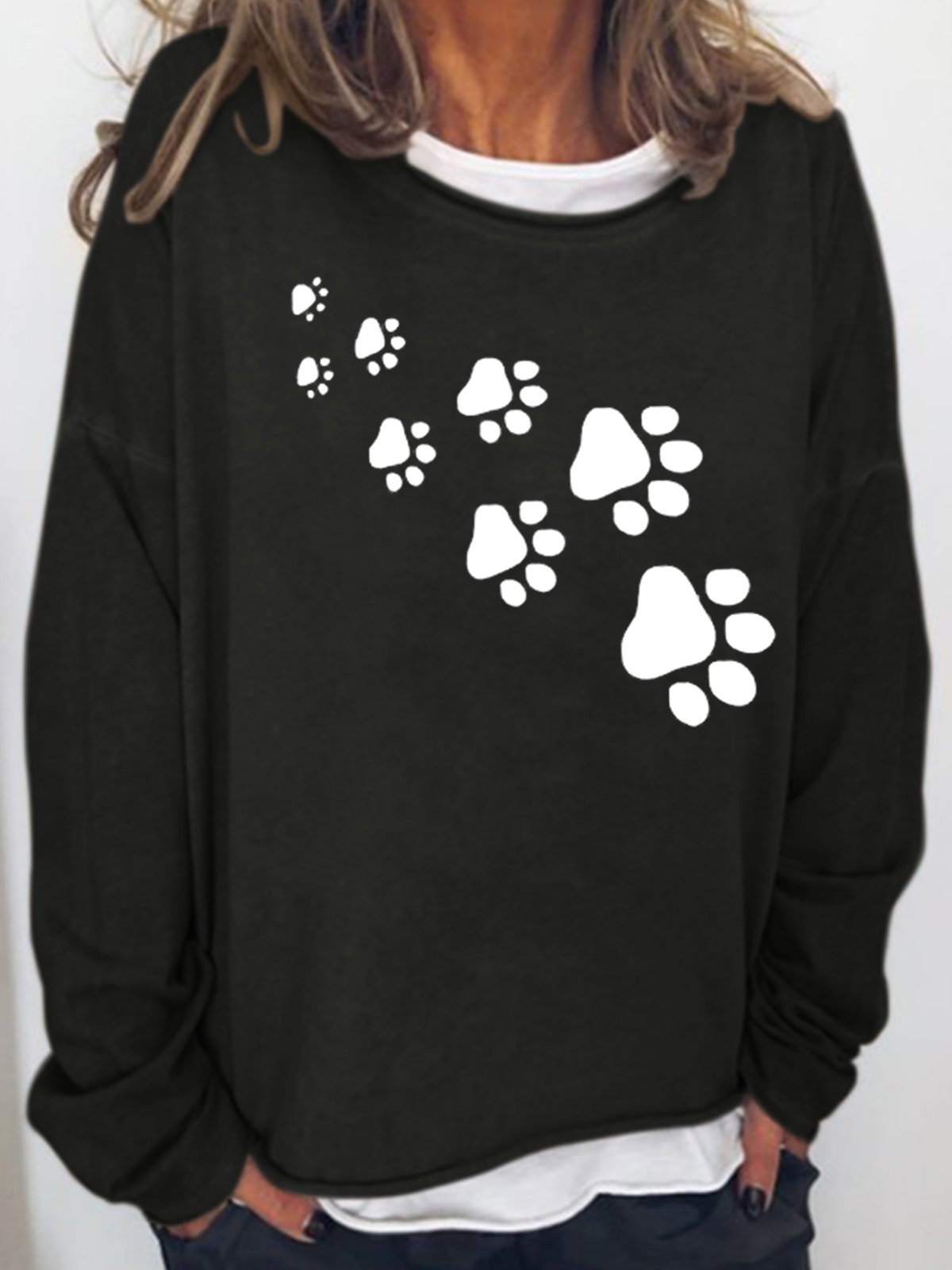 Cute Puppy Paw Print  Casual Sweatshirts