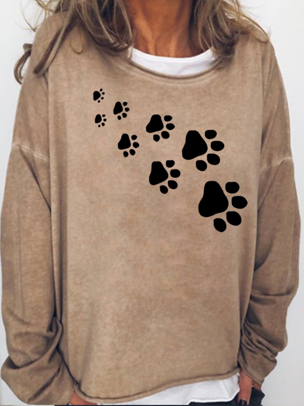 Cute Puppy Paw Print  Casual Sweatshirts