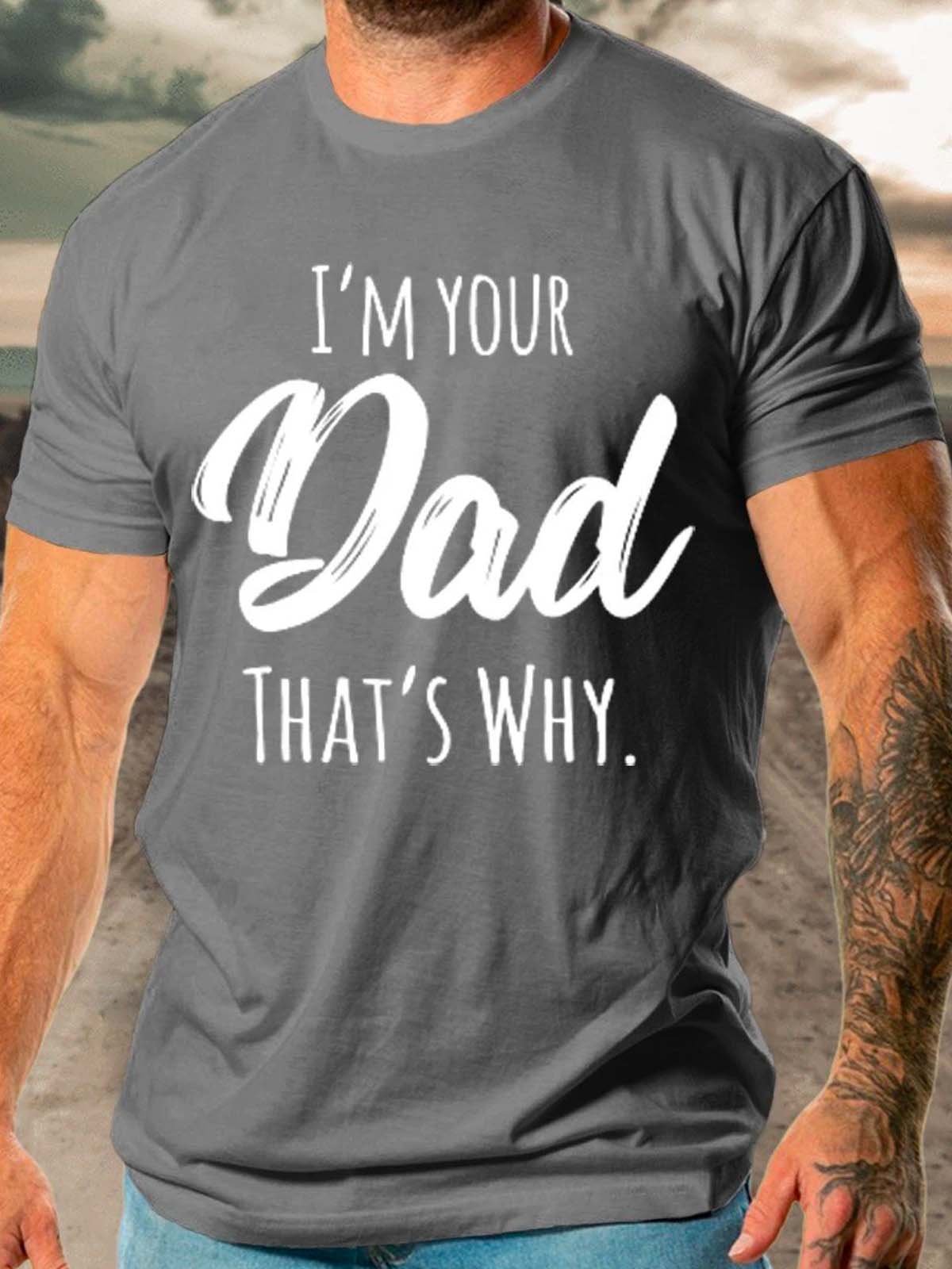 Funny Dad Shirt That's Why Rules Short Sleeve Cotton Blends T-shirt