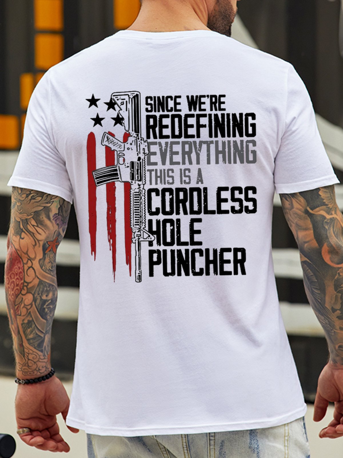 Since We Are Redefining Everything This Is A Cordless Hole Puncher Men's Shirt & Top