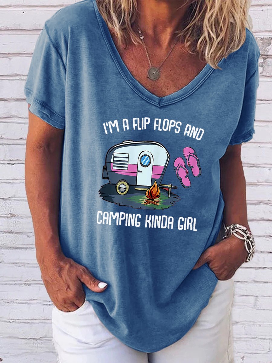 I'm A Flip Flops And Camping Kinda Girl T-shirt