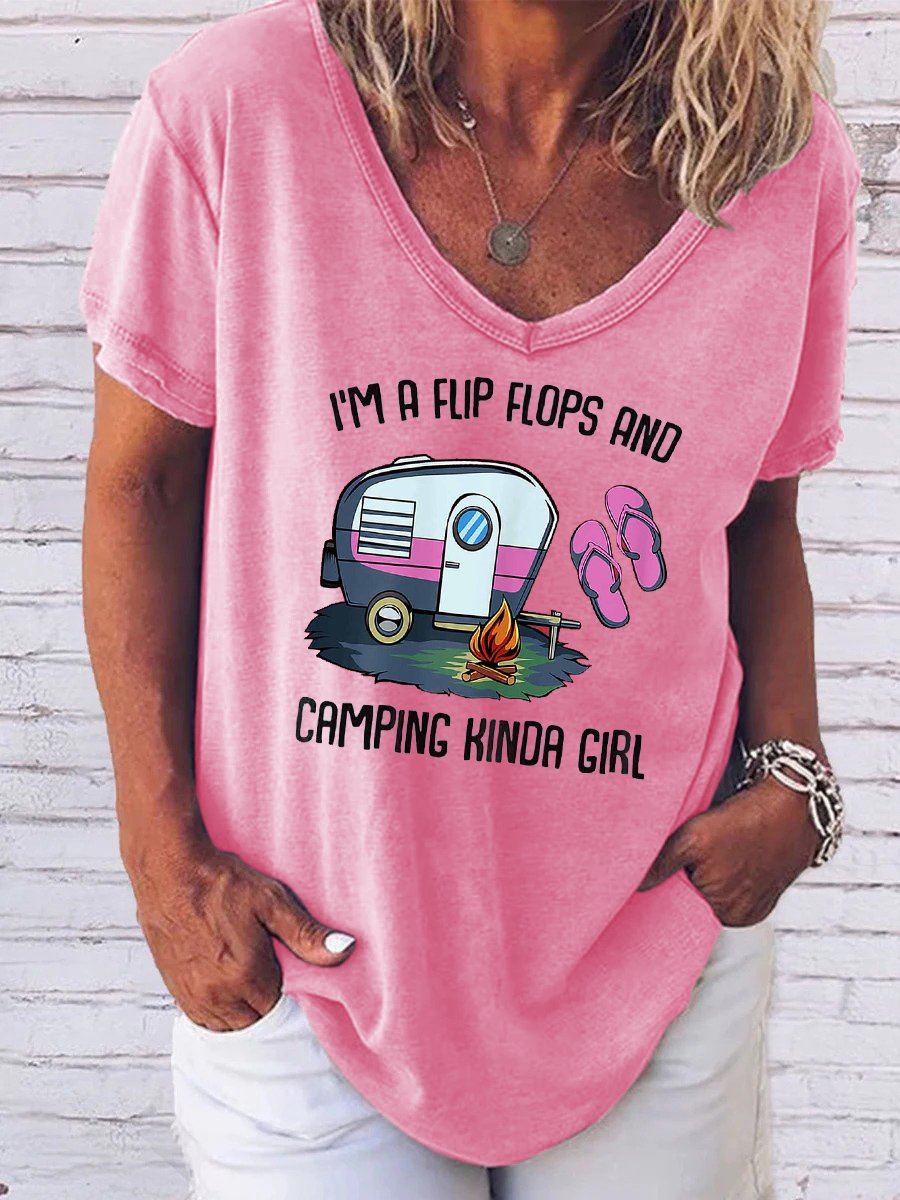 I'm A Flip Flops And Camping Kinda Girl T-shirt