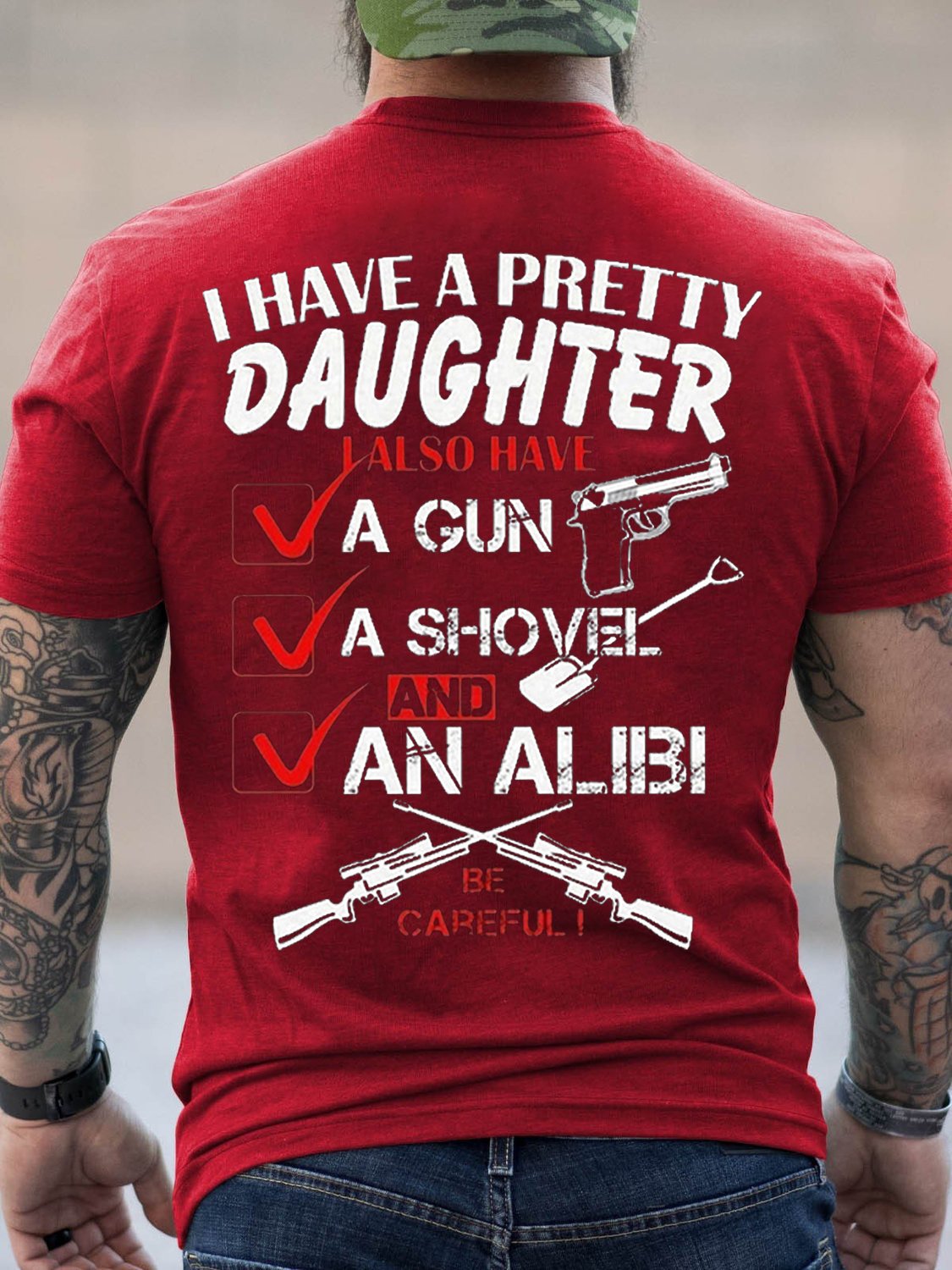 I Have A Pretty Daughter Men's T-shirt