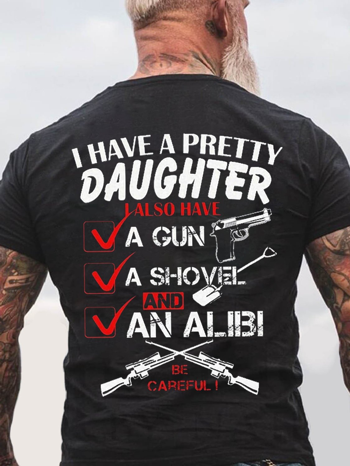 I Have A Pretty Daughter Men's T-shirt