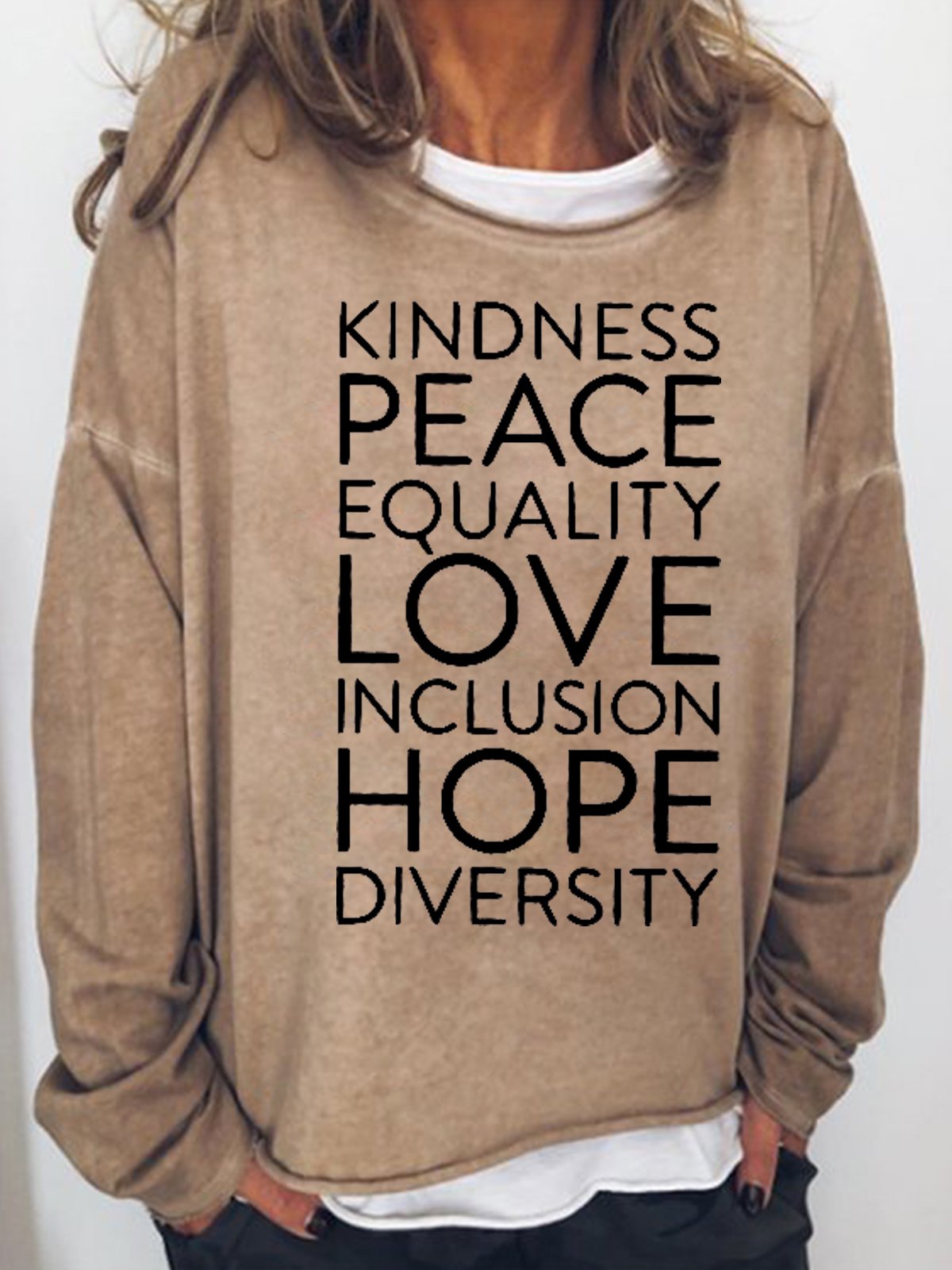 Kindness Peace Love Equality Women's Sweatshirts