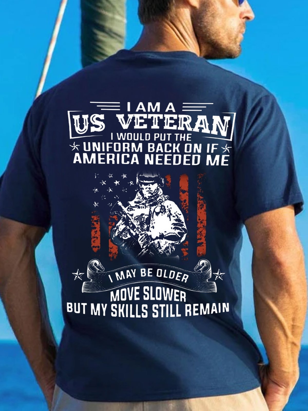 Men I Am A Us Veteran I Would Put The Uniform Back on If America Needed Me Short sleeve T-shirt