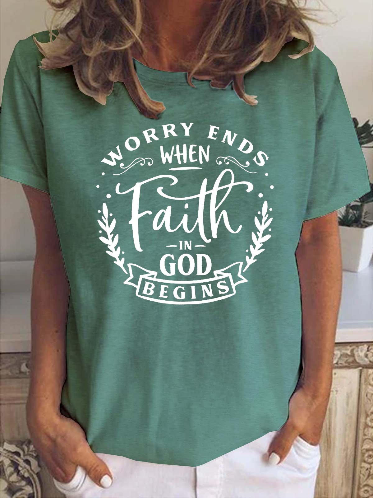 Faith Round Neck Short Sleeve T-shirt