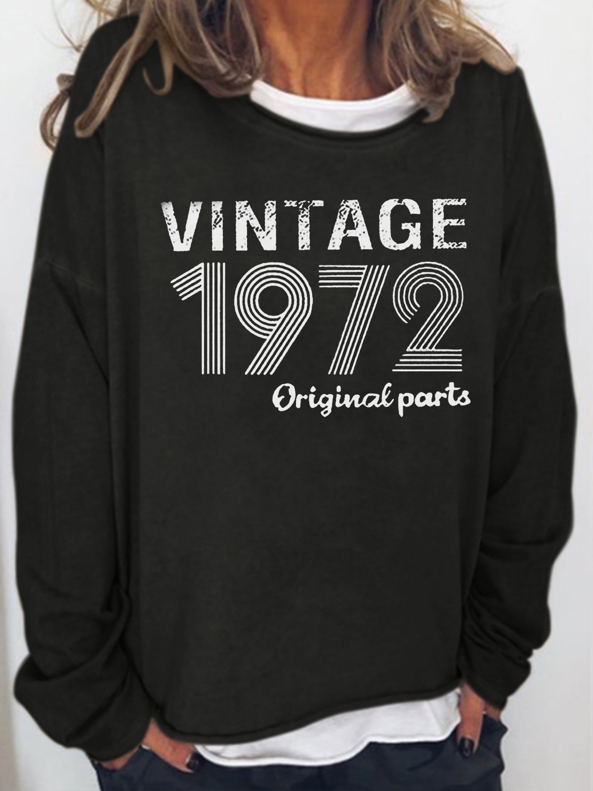 1972 Vintage Birthday Casual Letter Sweatshirt