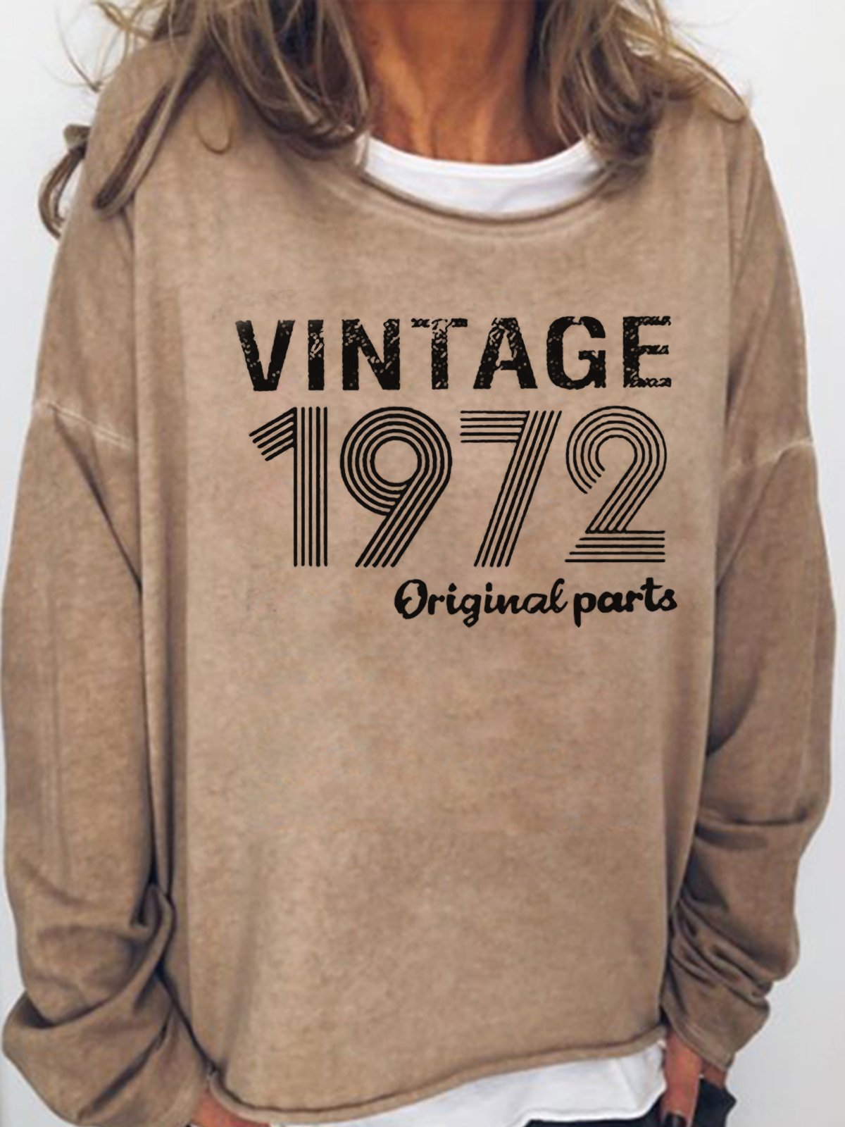 1972 Vintage Birthday Casual Letter Sweatshirt