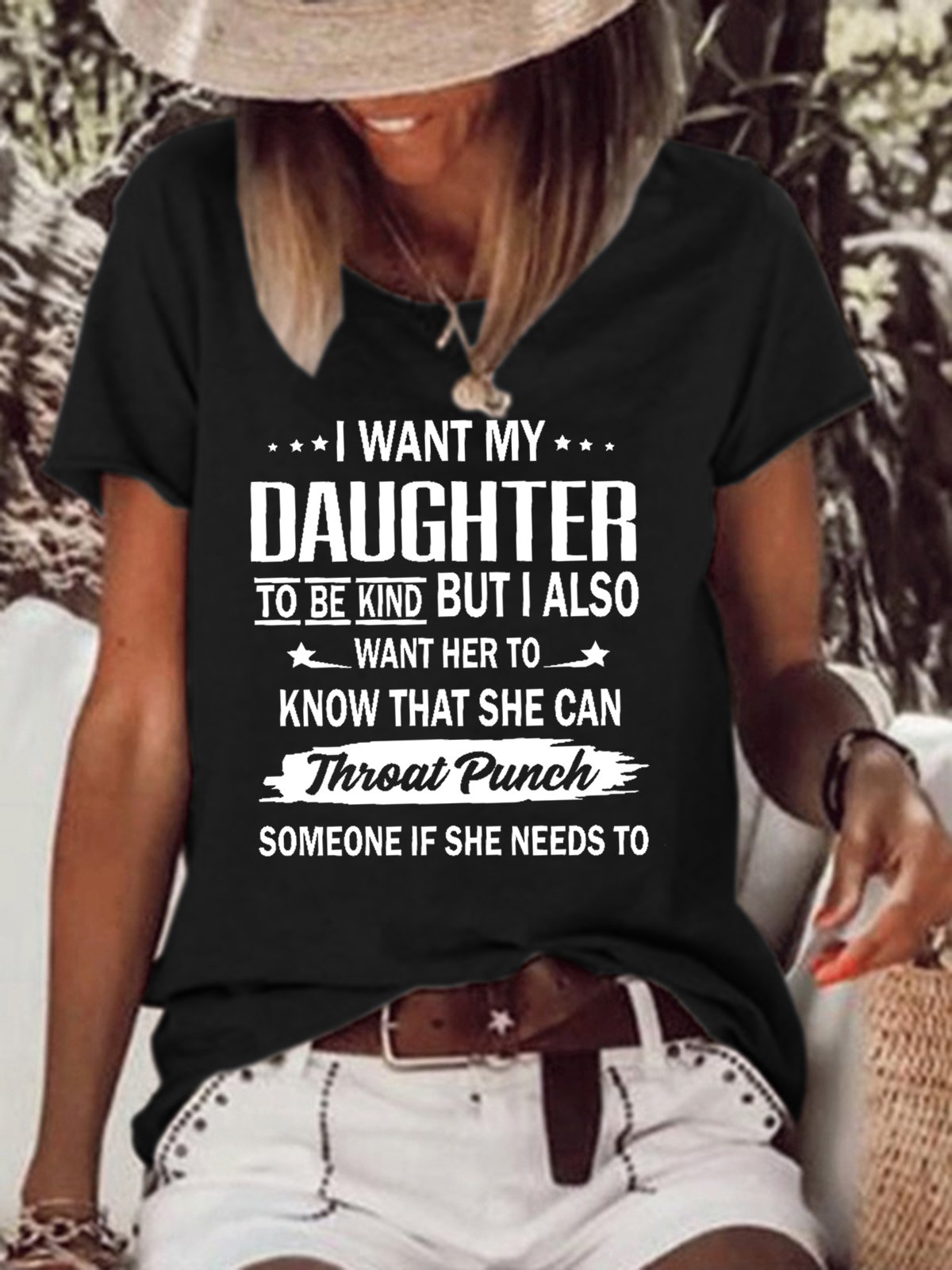 I Want My Daughter To Be Kind Women's Short sleeve tops