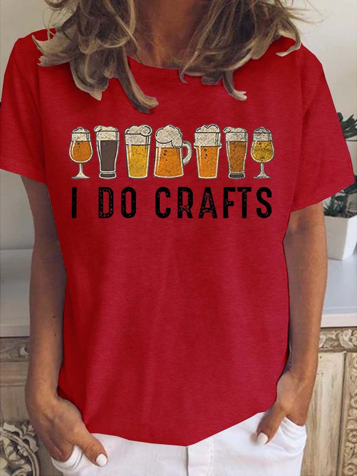 I Do Crafts Beer Cotton Short sleeve tops