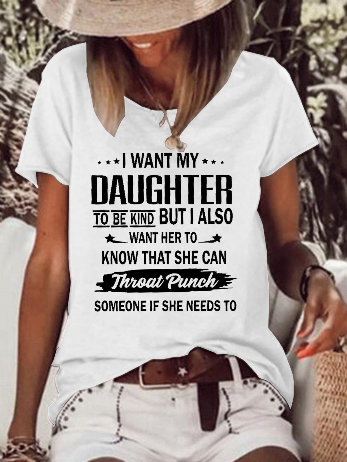 I Want My Daughter To Be Kind Women's Short sleeve tops