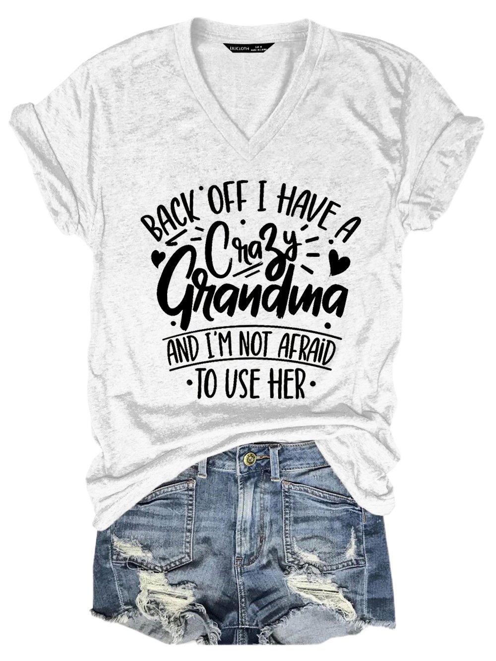 Back Off I Have A Crazy Grandma Short Sleeve T-shirt