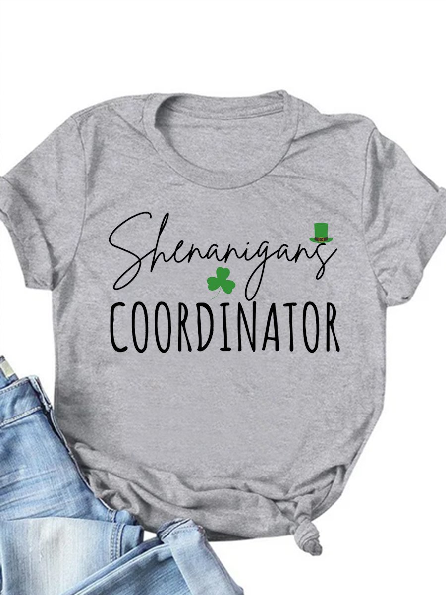 Shenanigans Coordinator Print Casual Short sleeve tops