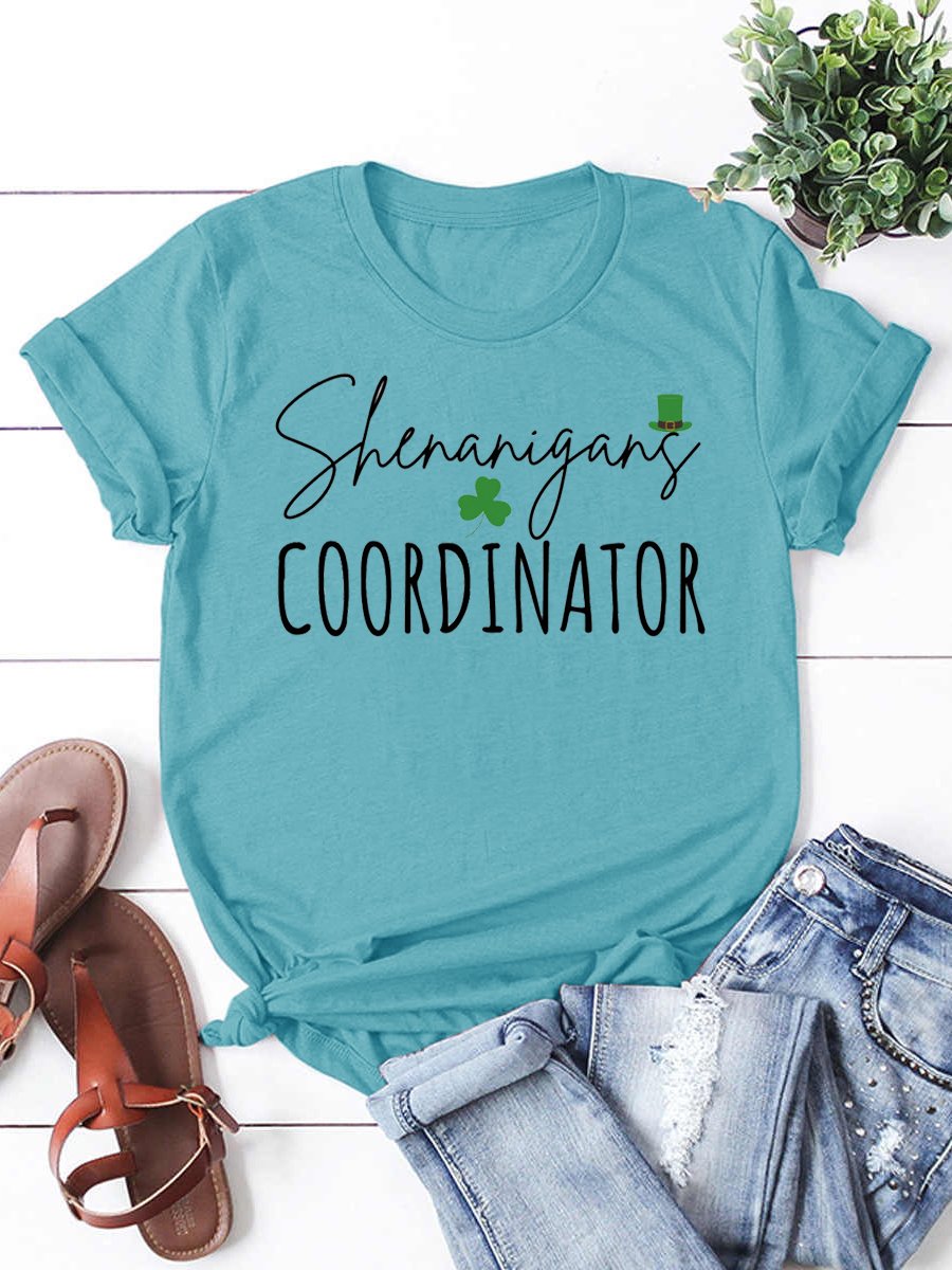 Shenanigans Coordinator Print Casual Short sleeve tops