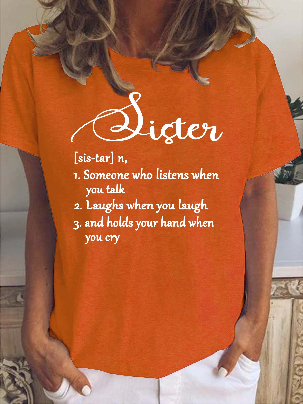 Funny SISTER(SIS-TAR") Short sleeve tops