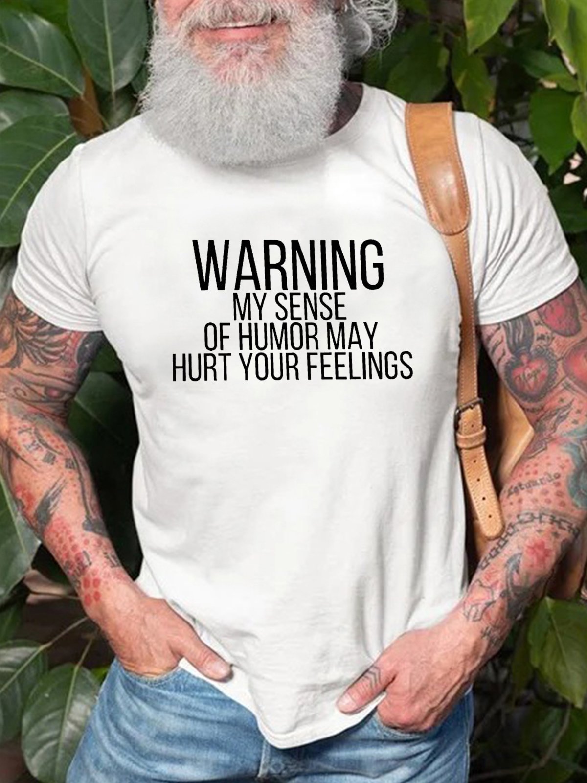 Warning My Sens Of Humor May Hurt Your Feelings Men's Shirts & Tops